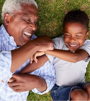 Grandfather and grandson